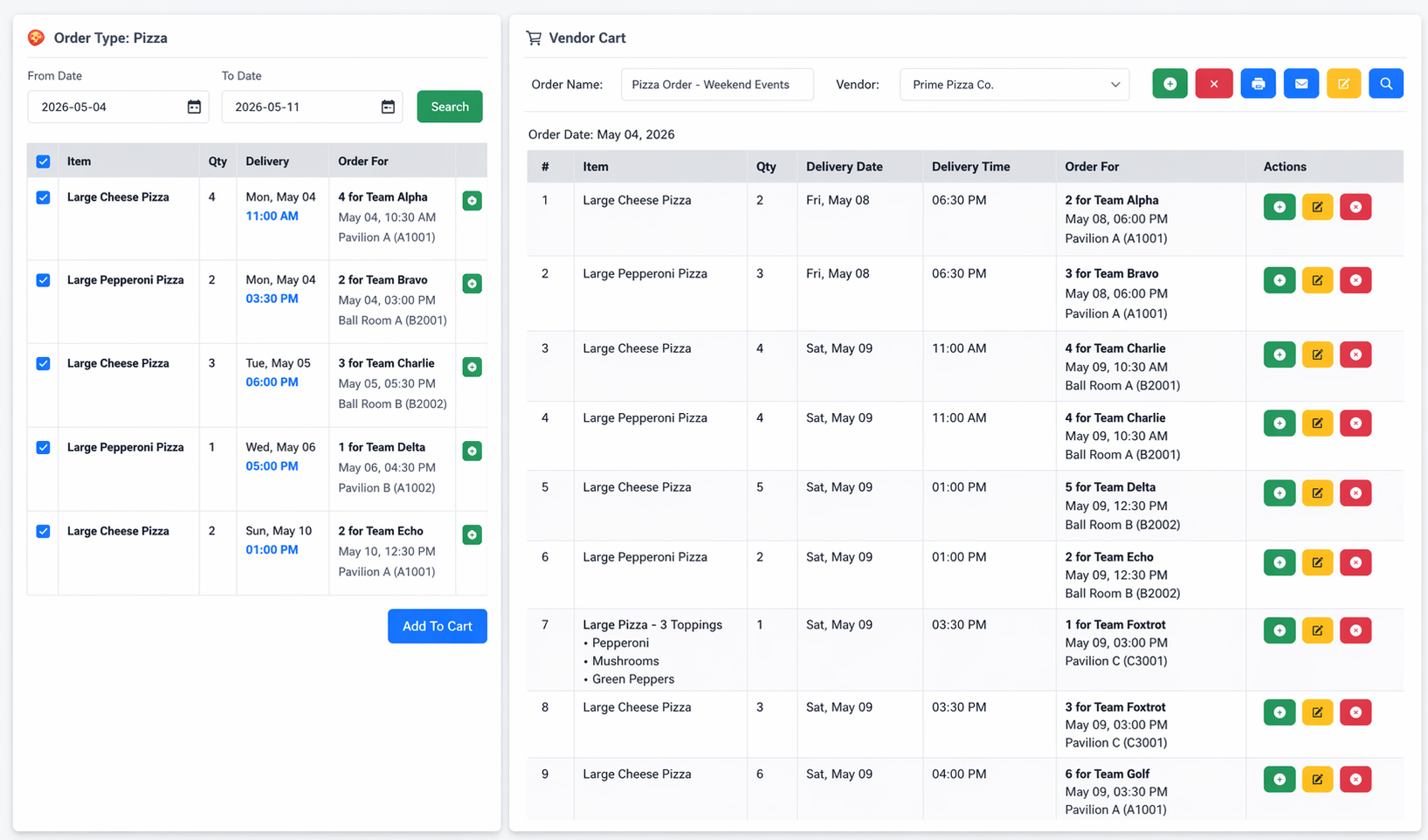 Vendor Order Management