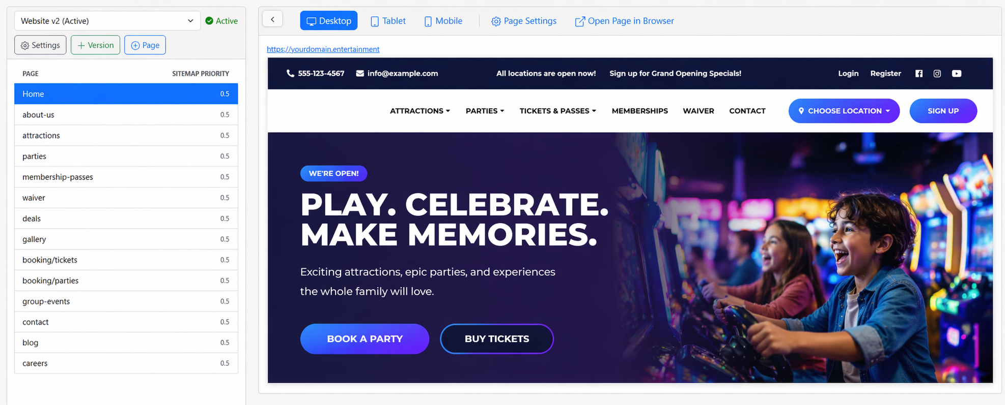 OneLink Website Builder